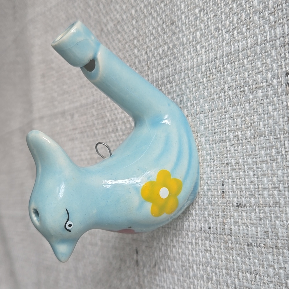 Yellow Ceramic Bird Whistle